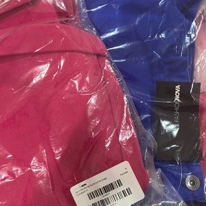 2 pairs of fashion nova jeans blue and fuschia